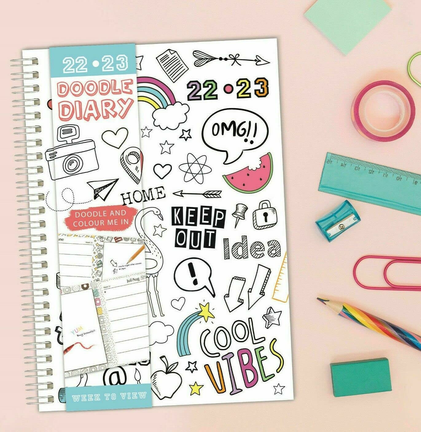 Buy 2022 2023 A5 Academic Diary Mid Year Week to View organiser Planner