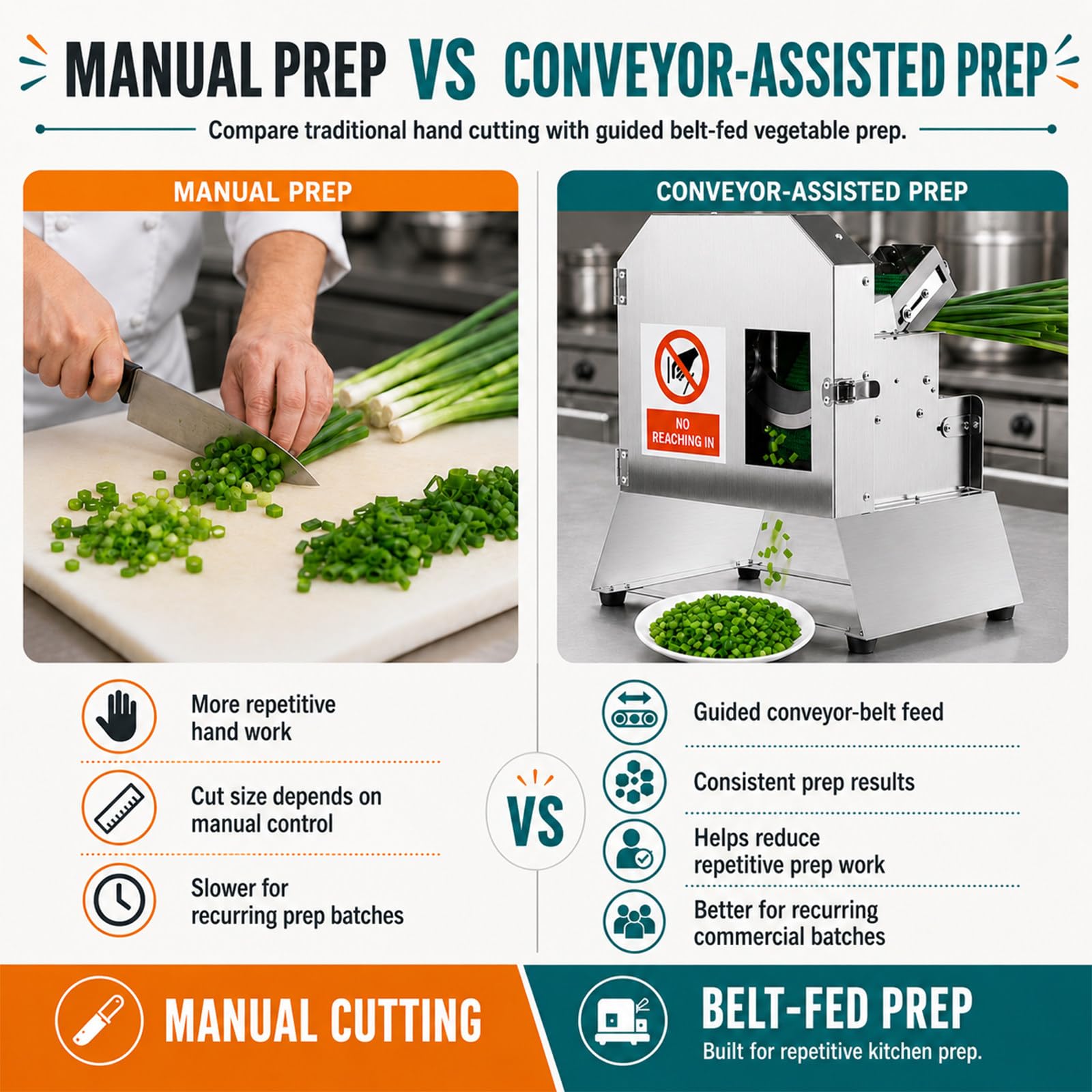 SHAHRYAR Commercial Vegetable Slicer 100 Kg/H Gastronomie 2000 RPM | 3-Kurvensichelmesser Für Zwiebeln, Kartoffeln, Track-Einzug Mit Schutzabdeckung Für Sicheres Tägliches Meal Prep