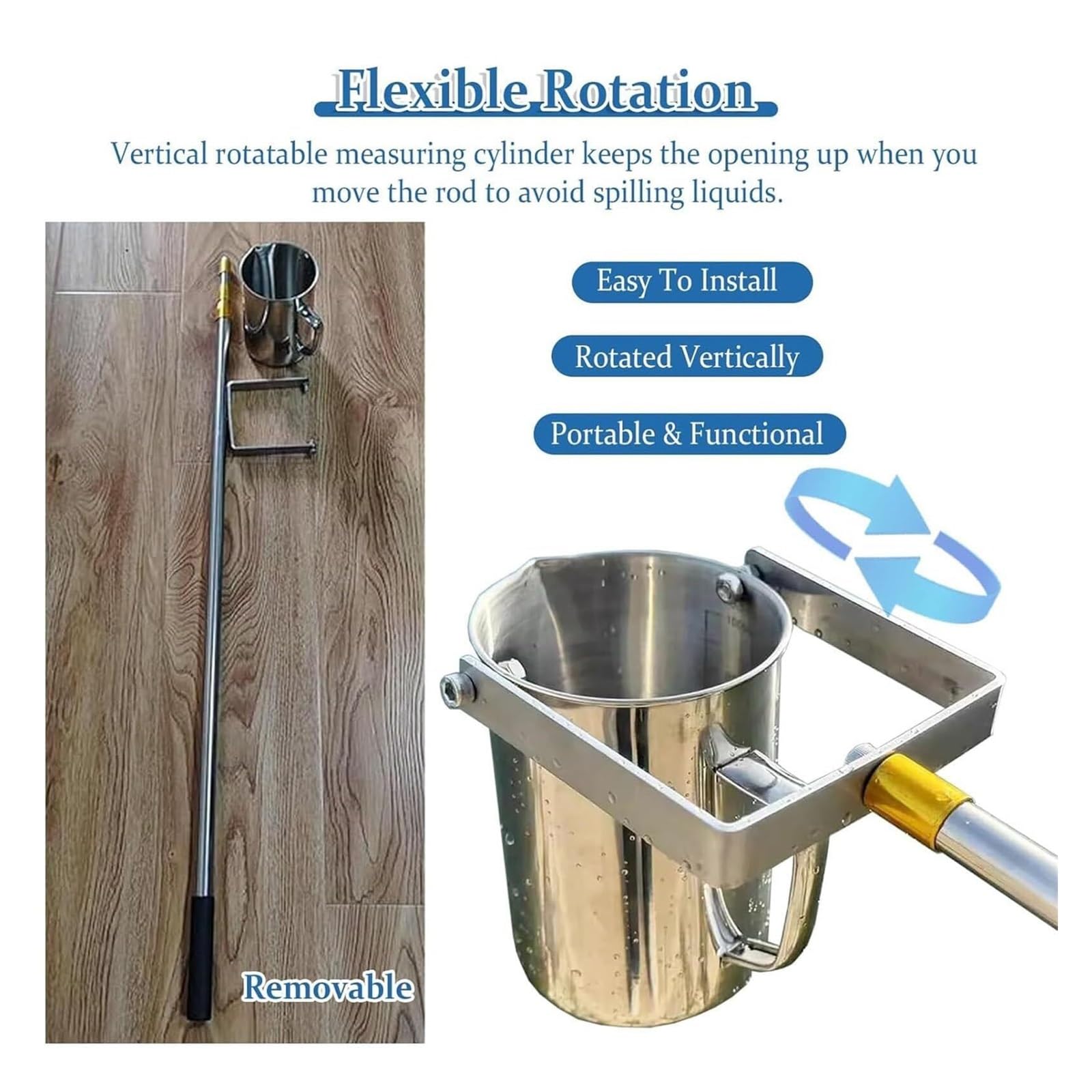 Campionatore d'acqua estensibile per laghi e stagni, asta telescopica da 2,1-7 m con tazze da 500 ml/1000 ml, kit per test dell'acqua in acciaio inossidabile per campionamento di profondità
