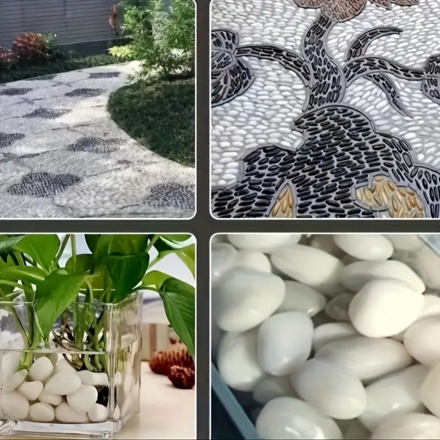 Garden Outdoor Landscape Stone, Yard, Walkway Stone, Plant Bonsai Stone, Vase, Artwork Stone 1-3 inch, 38 Pounds