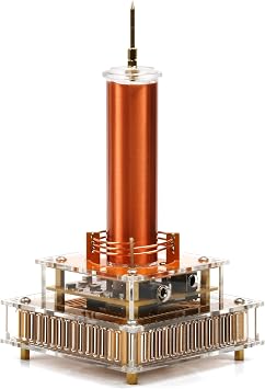 Joytech Music Tesla Coil Acrylic Base Shell Arc Plasma Loudspeaker Wireless Transmission Experiment Desktop Toy Model YS04