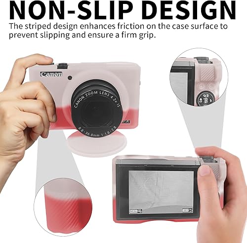 Miniatura 82 de Easy Hood Funda para cámara digital Canon Powershot G7 X Mark III, funda protectora de silicona suave con cubierta de lente extraíble para cámara