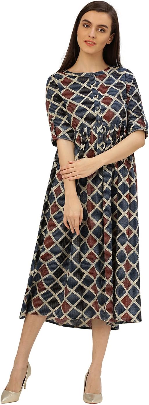 Desi Fusion Silk a-line Dress
