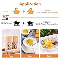 Vista 6 de YJINGRUI Boba Cooker Boba Pot 9L automático Pearl Tapioca Cocina para Boba Tea & Bubble Tea & Milk Tea Pantalla táctil 110V