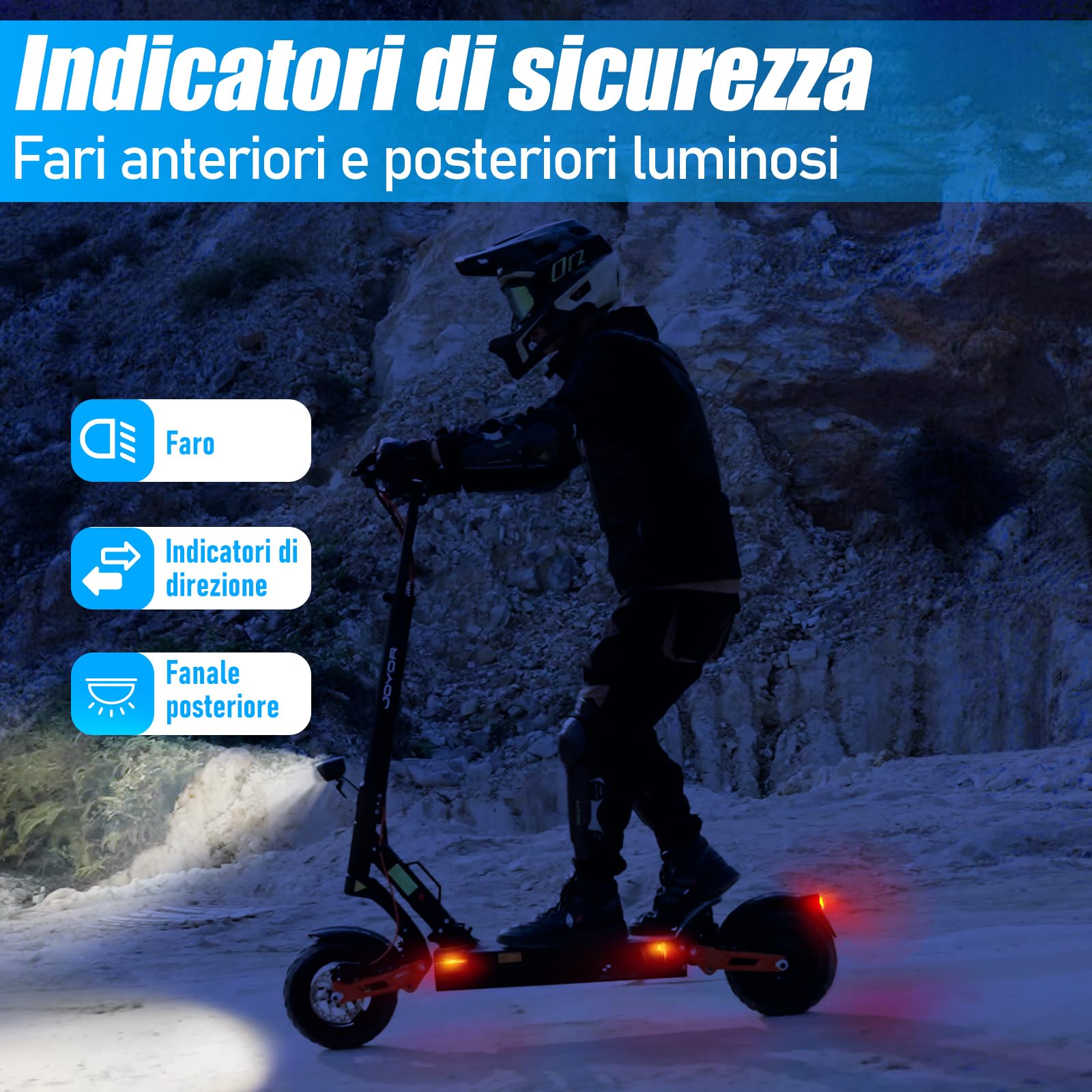 JOYOR Monopattino Elettrico, 60-90KM 48/60V 18Ah, Carico 150kg, Doppio Ammortizzatore e Freni a Disco Anteriori e Posteriori, Monopattino Elettrico per Adulti Pieghevole