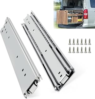 Tragkraft 90 kg Schwerlastauszug 1 Paar Schubladenschienen Vollauszug 250 400 500 800 mm Schubladenauszug Schienen für Schubladen Mit Schrauben -51mm Breite 16" (406mm)