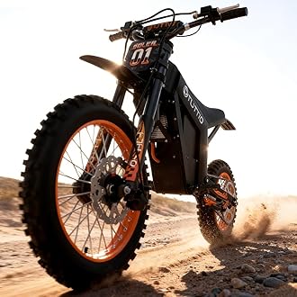 Tuttio Soleil01 Electric Dirt Bike for Teens Adults - Mid-Drive Motor 2000W-200NM-37MPH E-Dirt-Bike, 48V 21AH Battery Electric-Motorcycle, Full Suspensions Ebike for Mountain Off-Road Snow