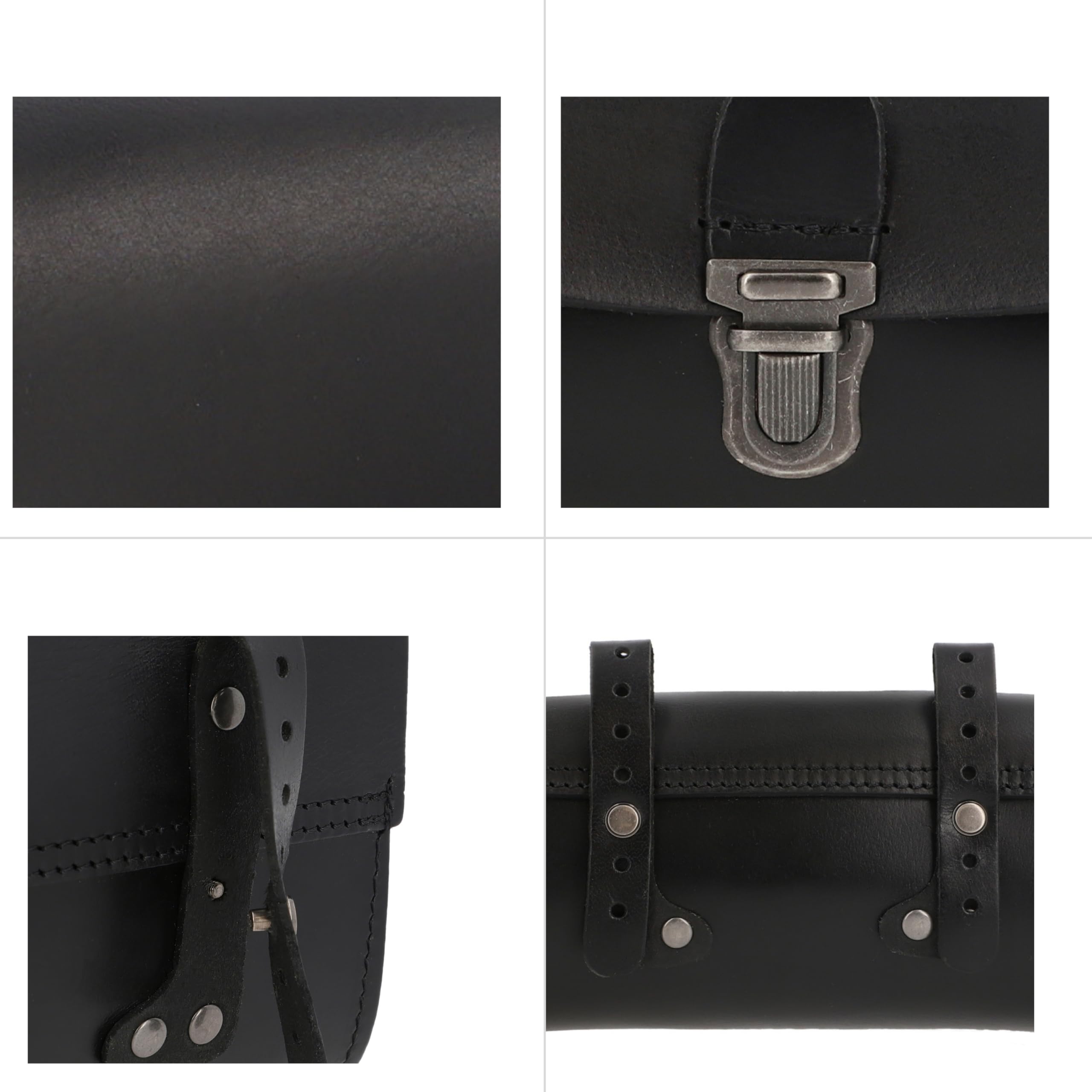 Gusti borsa bici in pelle - Raymond P. Bisaccia Vintage per sella Brooks antifurto Nera