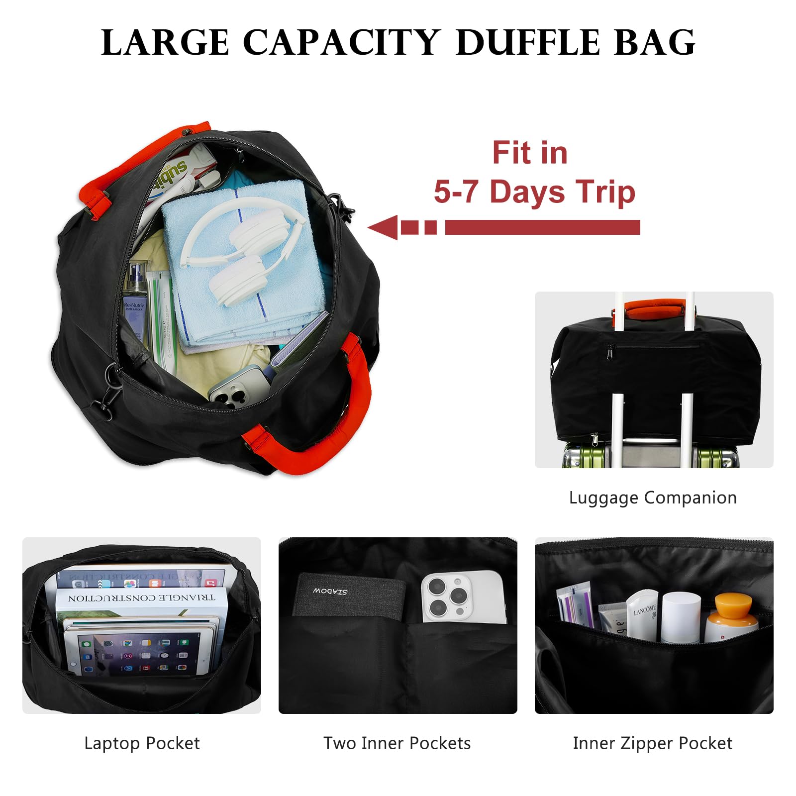 HUA ANGEL Bolso de Viaje Extensible Ligero Bolsa Deporte Pequeña