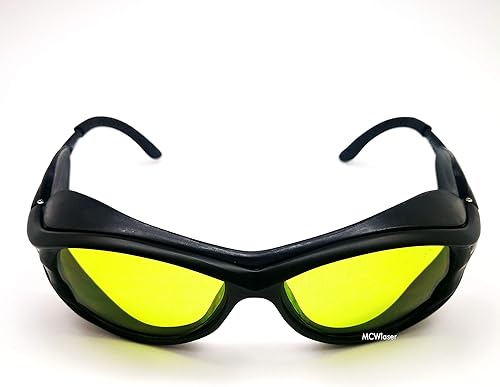 Miniatura 3 de MCWlaser Gafas de seguridad láser para 190-440 y 780-900nm, 900-1100nm, 10600nm típico para 355nm 405nm 808nm 980nm 1064nm 10600nm EP-17 estilo 2