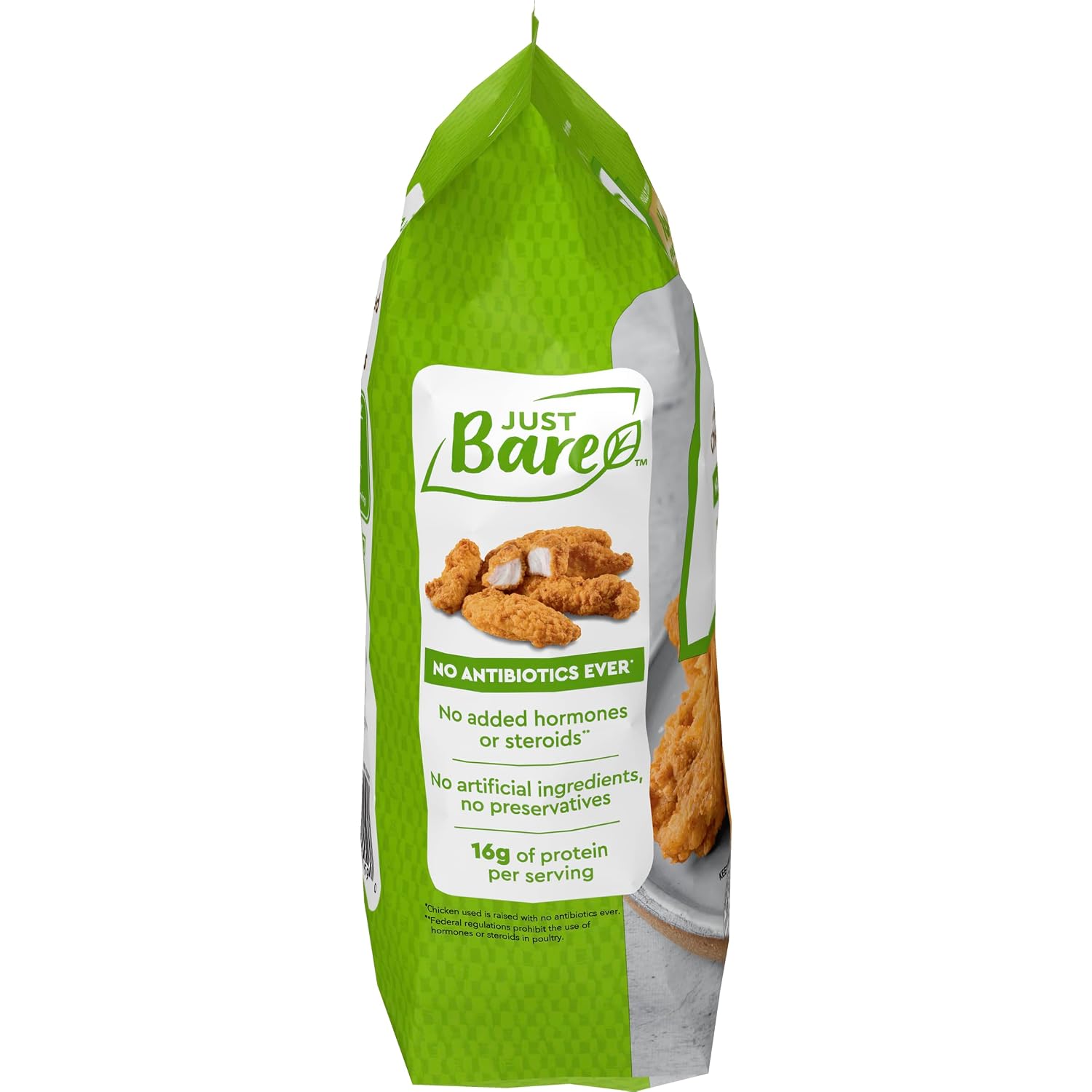 Just Bare® Chicken Lightly Breaded Breast Strips | Fully Cooked | 16G Protein | Frozen |1.50 LB