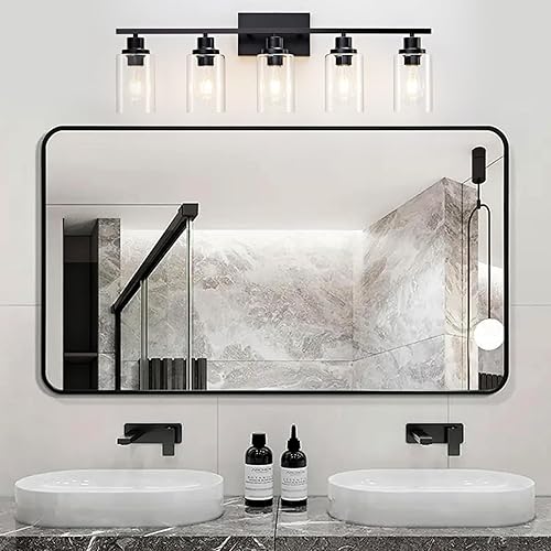 Miniatura 51 de Lámpara de baño de 3 luces, luz negra sobre espejo, moderna casa de campo, apliques de pared industriales rústicos para baño, dormitorio, sala