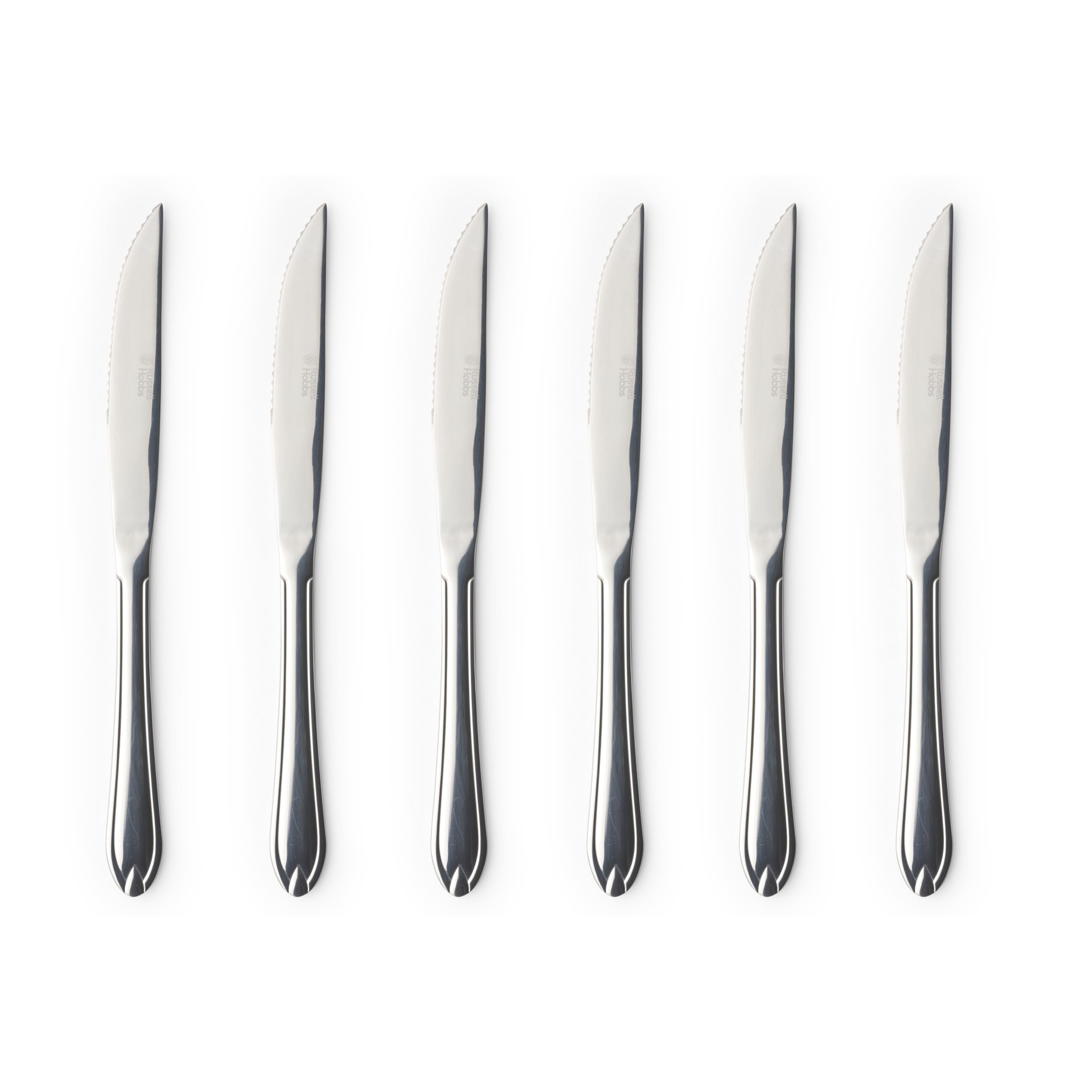 Russell Hobbs Marseille Steak Knife Set, 6 Piece, Serrated Blades