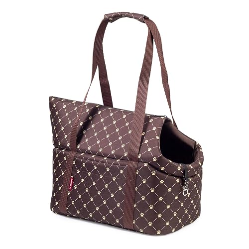 Bolsa para perros - Marrón/Patrón: Pezuñas, M hasta 10 kg