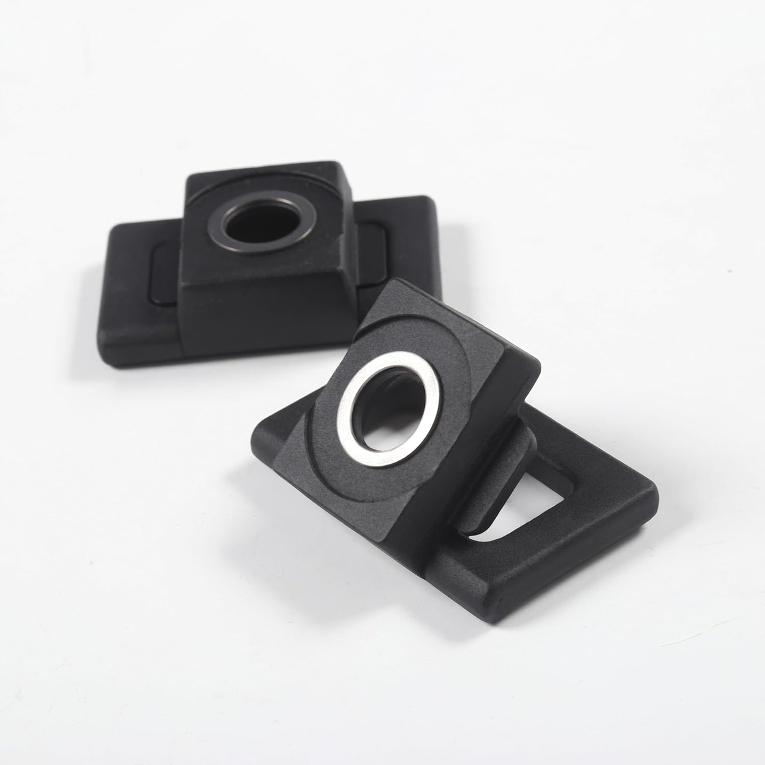 2 Pack D-Rings Truck Bed Tie Down Anchors Hooks Compatible with 2023 2024 2025 Tesla Cybertruck Accessories, for Tesla Argo Hooks, Black Zinc Alloy