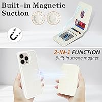 Vista 256 de Havaya Funda para iPhone 13 Pro Max y iPhone 12 Pro Max, cartera compatible con magsaf 2 en 1, desmontable magnética con tarjetero y ranura trasera