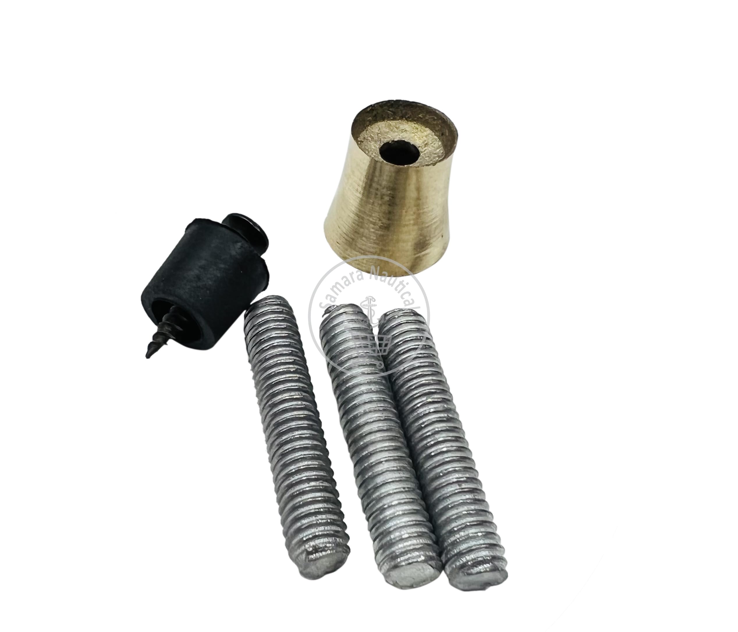Samara Nautical Medium Cane/Walking Stick Hardware Kit, Golden Tip Set, golden and black - Image 3