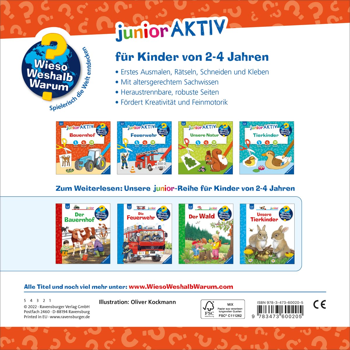 Wieso? Weshalb? Warum? junior AKTIV Bauernhof Malen basteln rätseln ab 2 Jahre