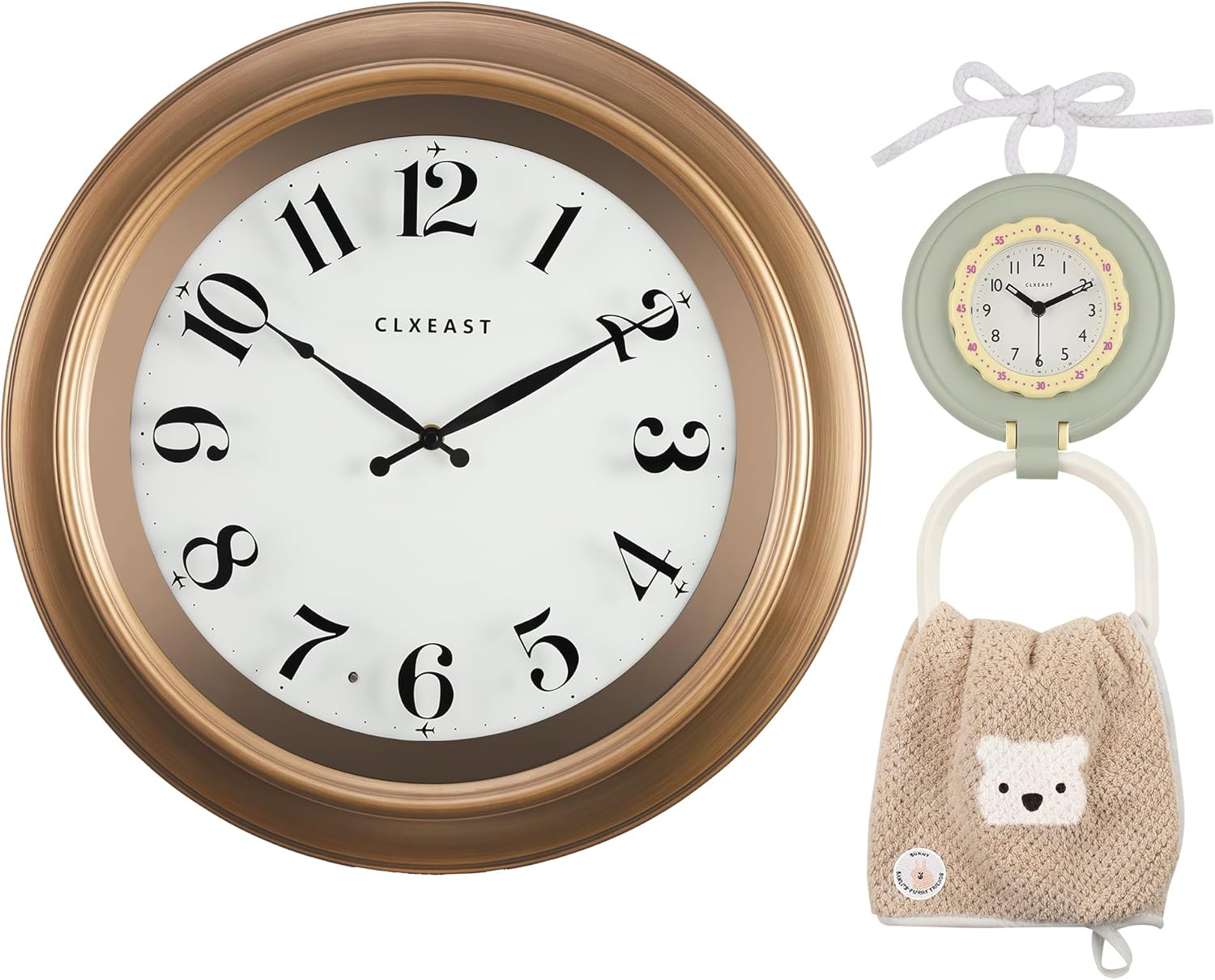 CLXEAST 18 Inch Illuminated Wall Clock with Smart Sensor