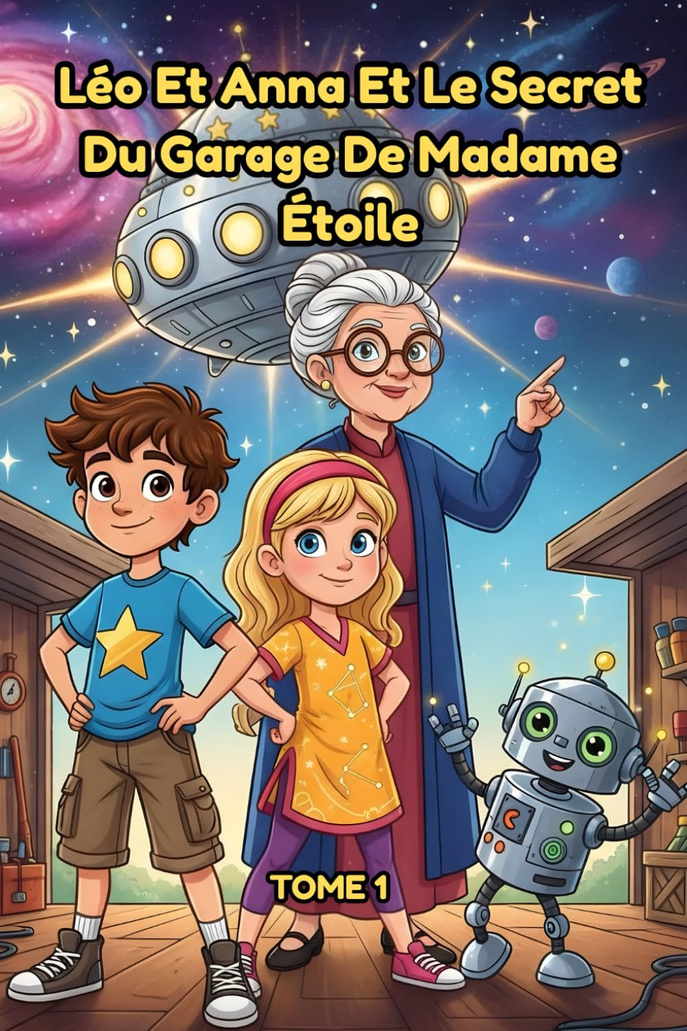 Léo et Anna et le Secret du Garage de Madame Étoile Histoire plus coloriage pour enfant de 4 a 8 ans tome 1: Une Aventure Spatiale Captivante pour ... Roman Jeunesse d'Aventure et de Mystère