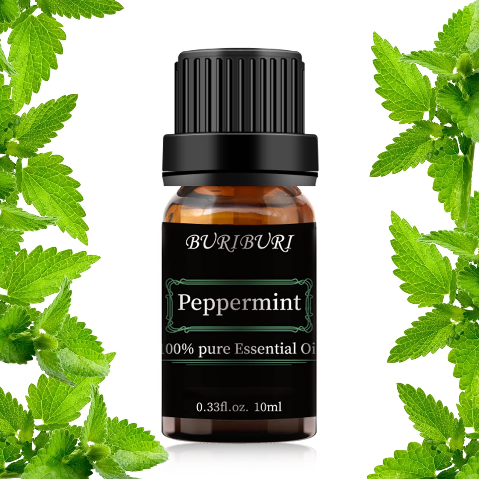 BURIBURI Peppermint Essential Oil, Botanical Scent for Aromatherapy 10ML