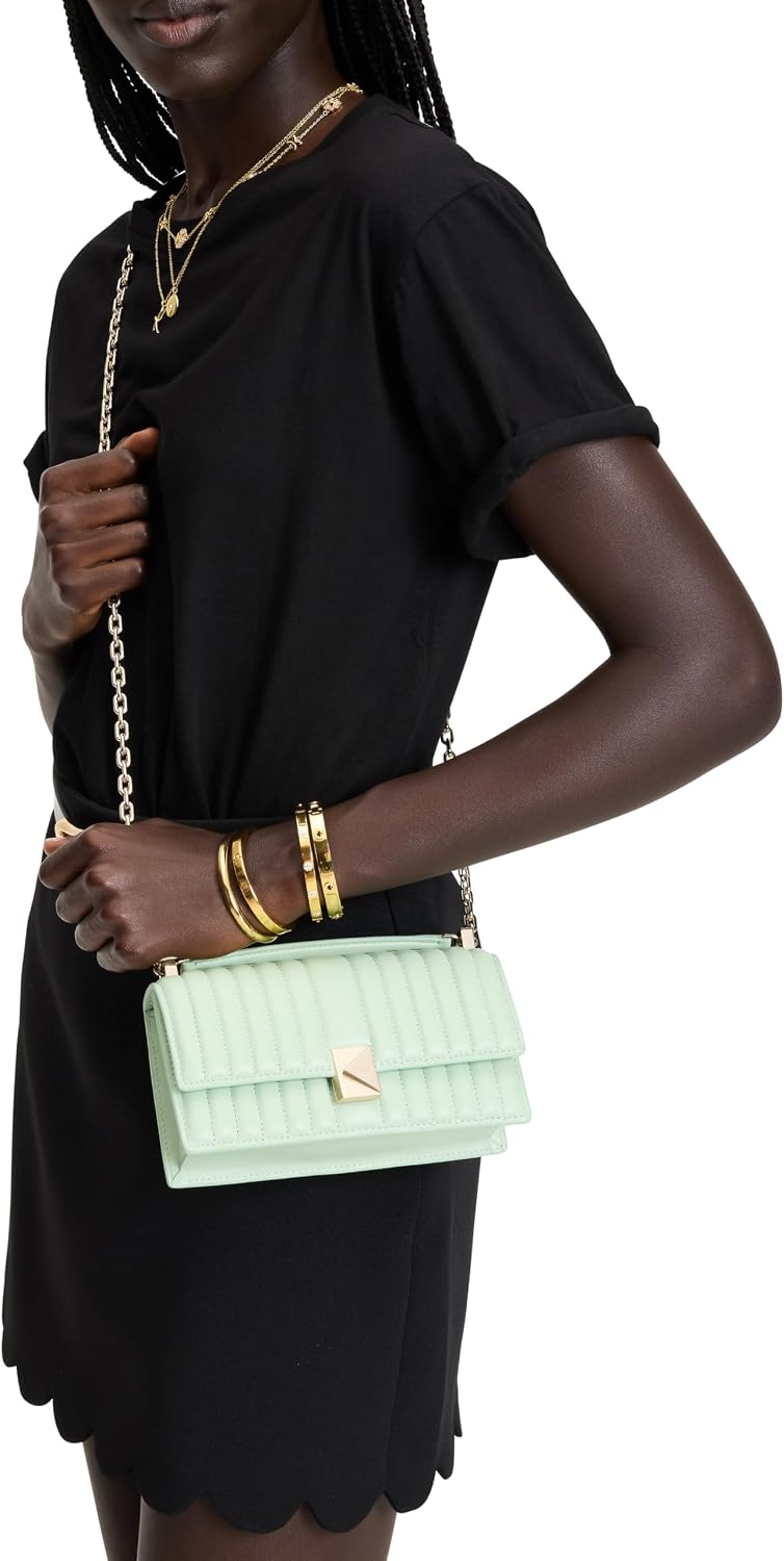 kate spade new york Deco Quilted Leather Mini Flap Chain Crossbody