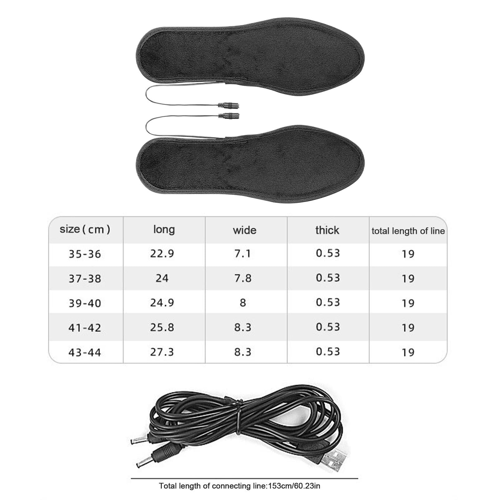 Soletta riscaldante elettrica, solette riscaldate ricaricabili | Soletta riscaldante tagliabile Cuscinetti scaldapiedi di varie dimensioni | Cuscinetto Riscaldante, Sottopiede Elettrico Scal