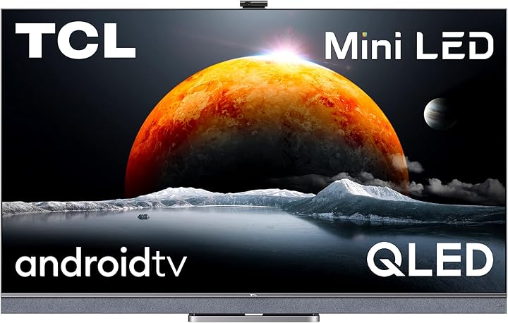 Smart android tv 55 pollici tcl 4k mini-led tv con qled e audio onkyo 55C821
