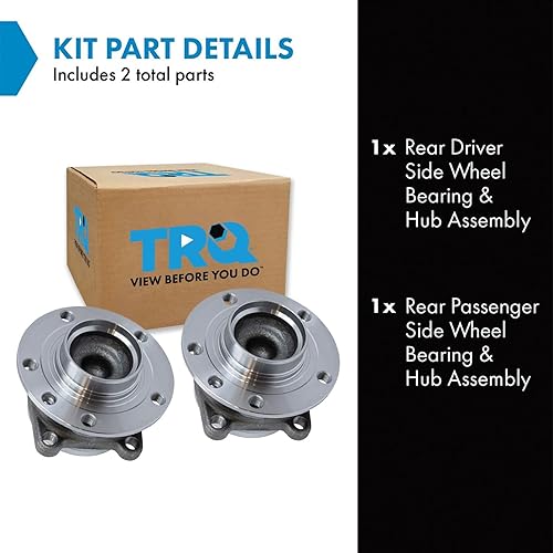 Miniatura 62 de TRQ Juego de 2 rodamientos de rueda delantera y conjunto de cubo compatible con Ford Mustang 2005-2007 2005-2014