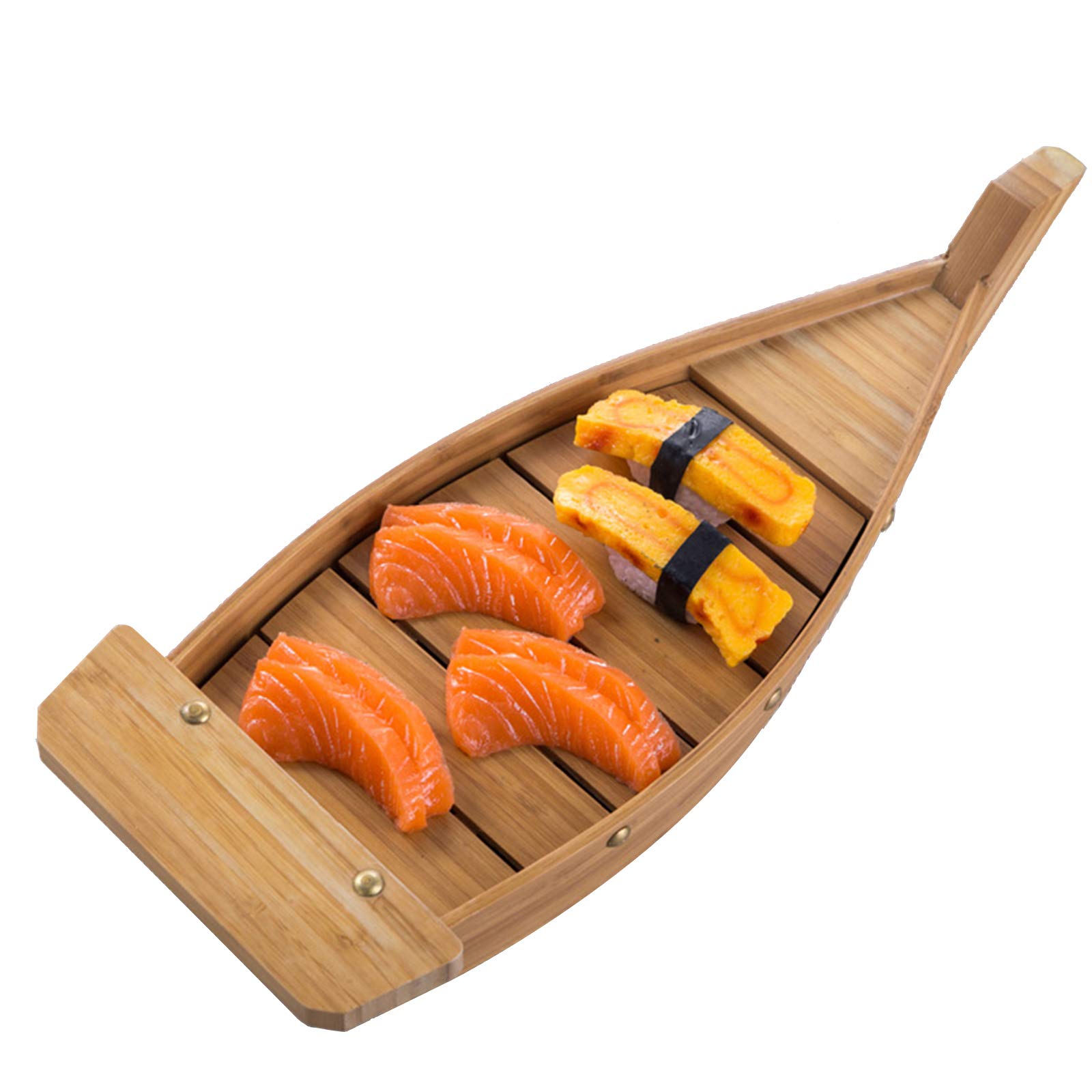 Łódź sushi, bambus, naturalna bambusowa łódź wystawowa do sushi - talerz do serwowania sashimi taca do sushi zastawa stołowa do restauracji domu jadalni