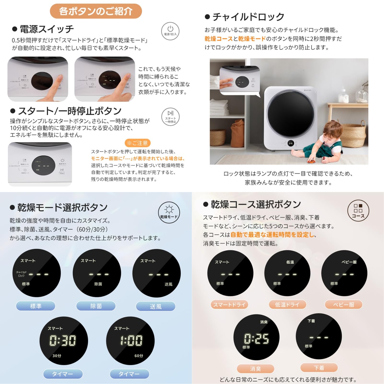 322Z 動作確認済 SOFTSEA 衣類乾燥機 小型 4kg 送料込 Amazon | SOFTSEA 衣類乾燥機 小型 4kg 乾燥機 ダイヤル式 除菌