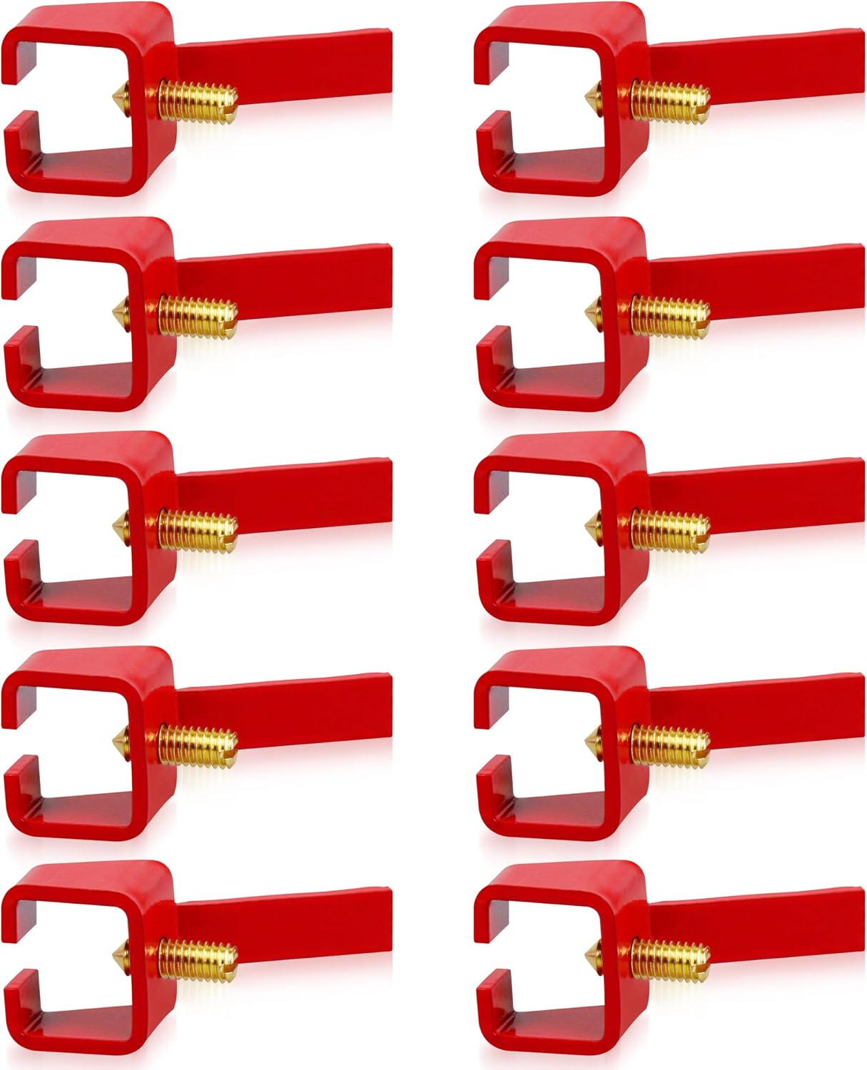 UBL1-RED Steel Universal Breaker Lock Out Device - Red Powder Coated Safety Lock Tool for Electrical Safety 10 Pack