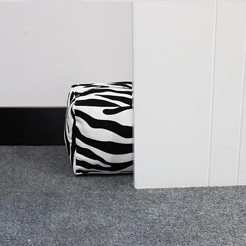 Vista 114 de Tope de puerta decorativo con peso, tope de puerta de tela con asa, cubo cuadrado resistente, protectores de pared para el hogar, oficina, A