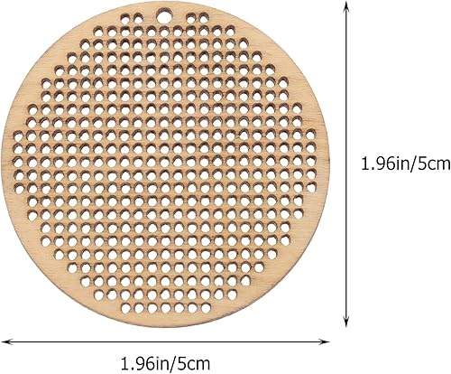 Miniatura 5 de 5 piezas de placa redonda de madera para punto de cruz, colgante colgante, placas circulares, arte y manualidades, costura, manualidades, decoración