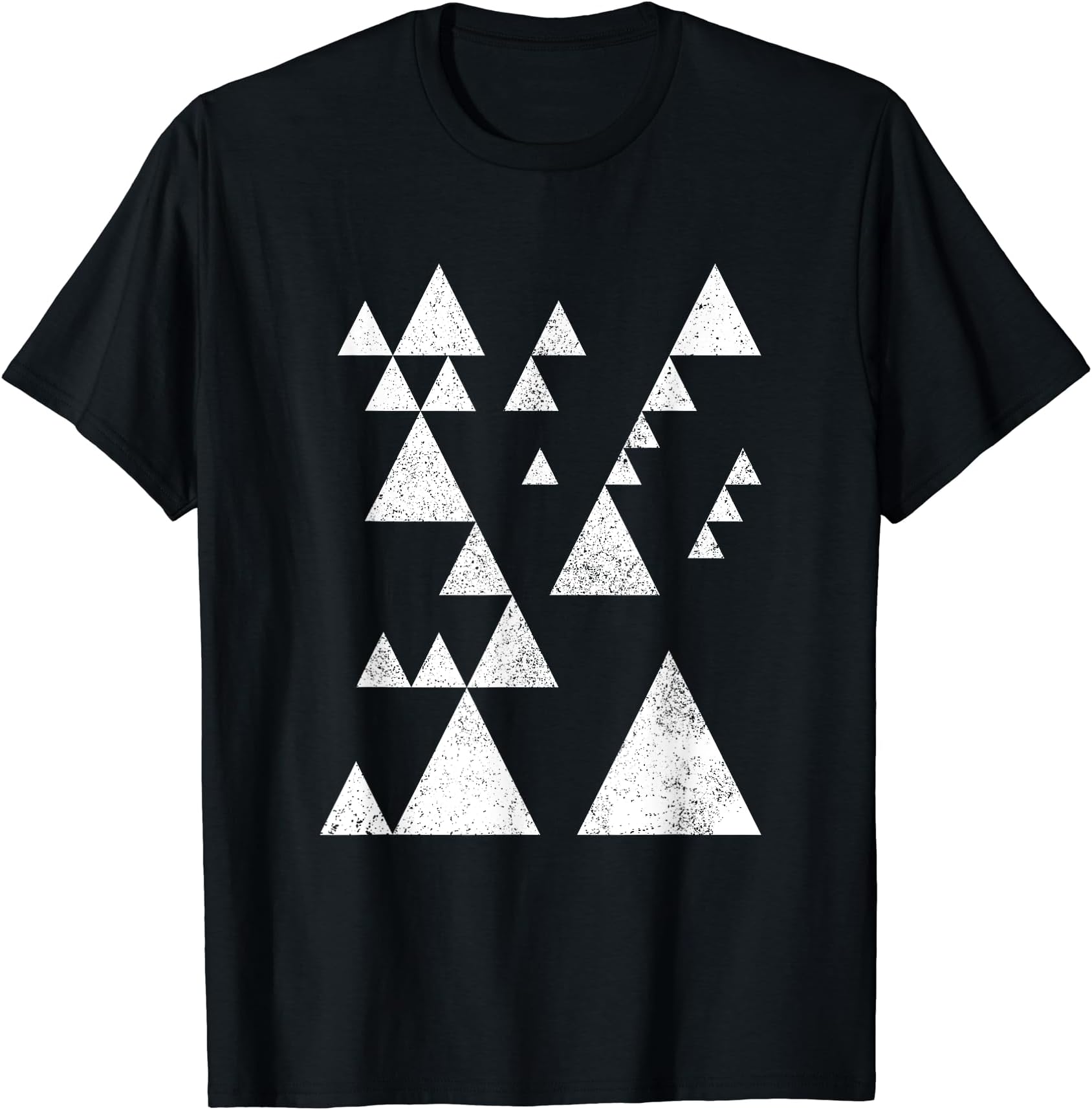 Abstract Geometric Shapes Art Design CollectionGeometric Triangles Shapes Geometry Abstract Art Distressed T-Shirt