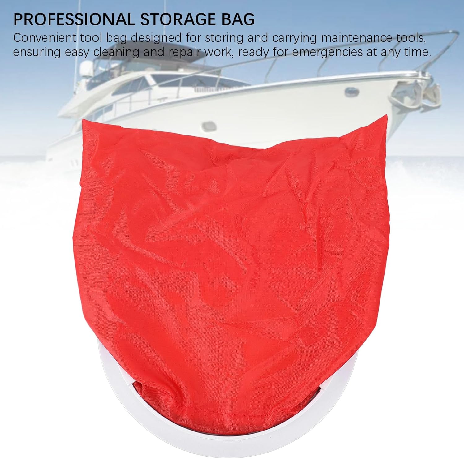 8 Inch Deck Plate with Storage Bag Round Circular Type Lid Sealing Hatchcover for Marine Yachts Boat Kayak Durable ABS Material Easy Access Hatch Cover