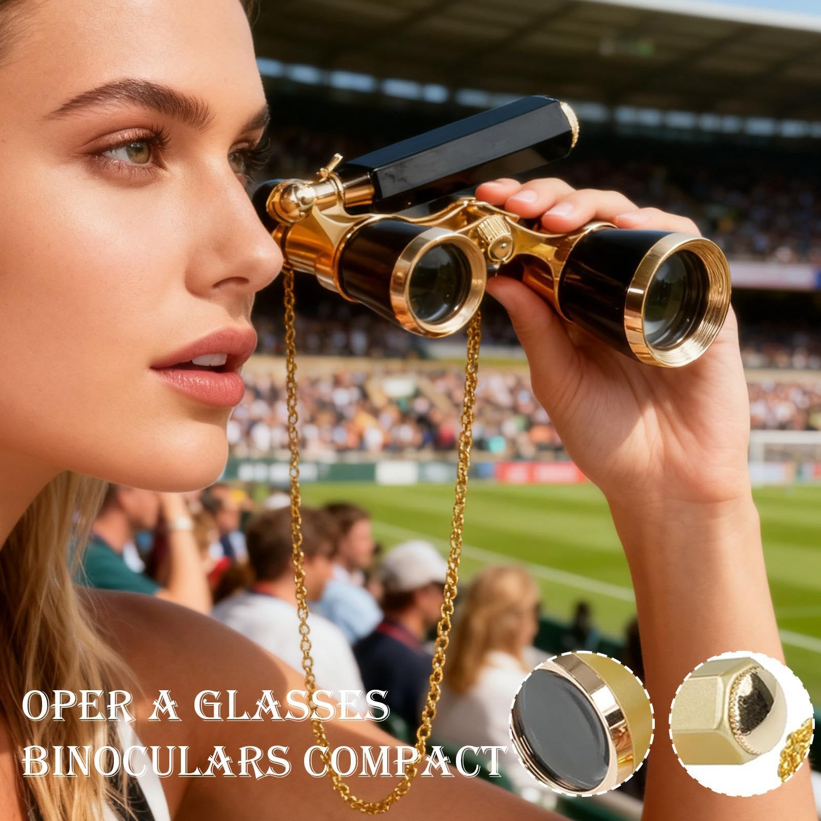 Binocolo occhiali 3X25 - Binocolo teatrale vintage | Compact Lorgne