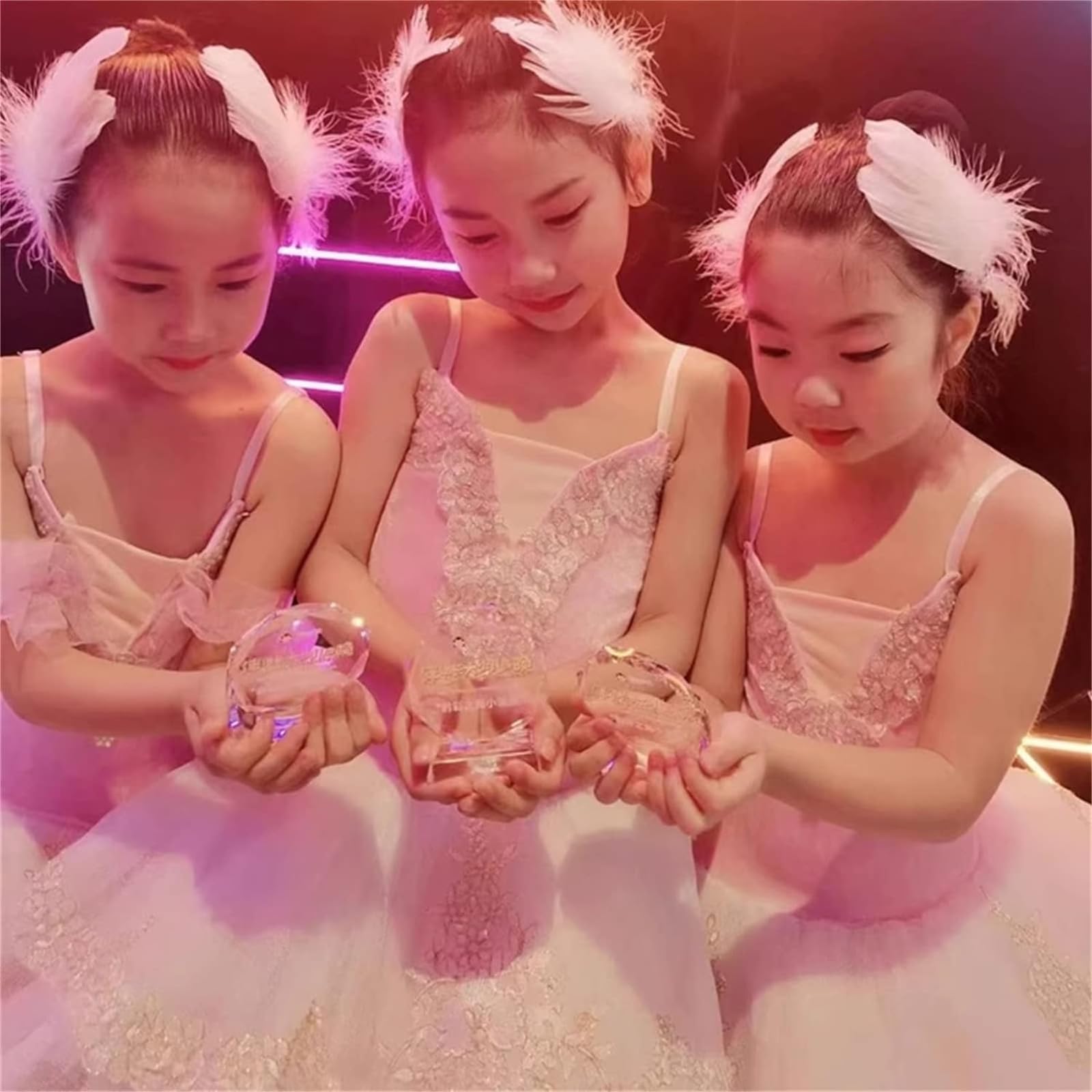 Enfants Filles Ballet Danse Gymnastique Justaucorps Tutu Tulle Jupe Robe Or Brodé Cygne Ballerine Costume Princesse Patinage Ballroom Performance Vêtements De Danse