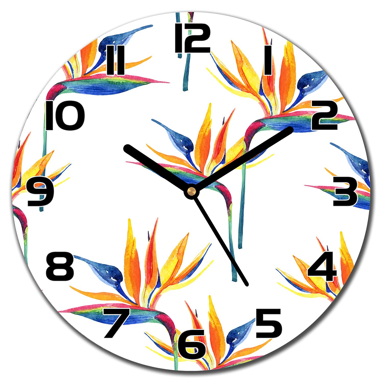 Horloge en verre 30 cm lisible et moderne pour égayer un salon sombre