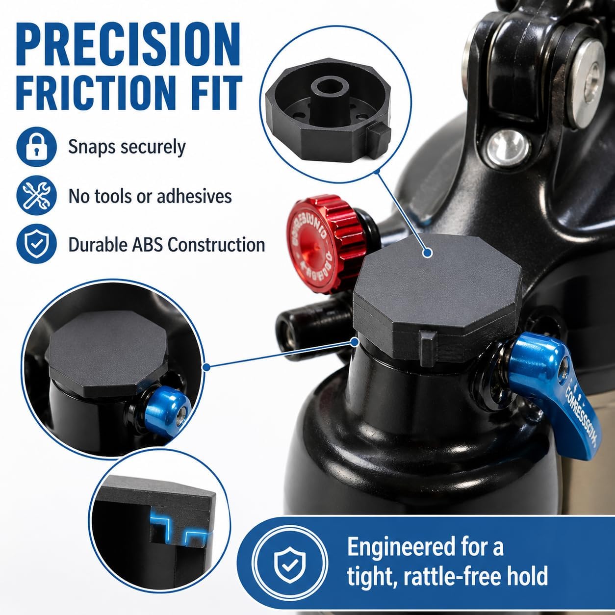Replacement Knob for Fox Float X LSC Performance to Standard – Friction Fit Dial Cover | Easy Snap-On Installation | Mountain Bike Rear Shock Suspension Accessory