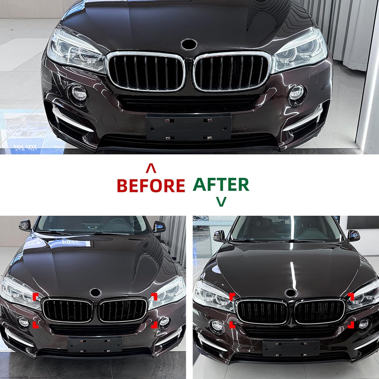 Front Kidney Grille With Light For BMW X5 F15 X6 F16 2014-2018