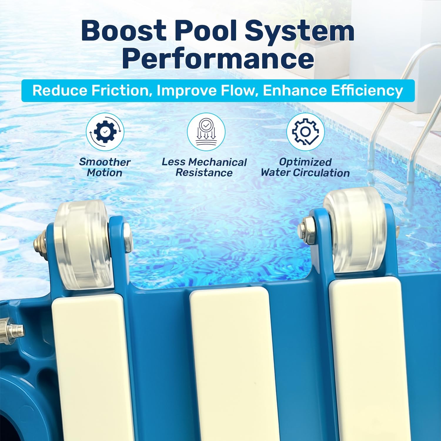 RV20155 (Pack of 8) Ball Bearing Wheel Replacement | Direct Replacement of R201557Z | Essential Pool Maintenance Accessory - Upgrade Your Pool's Performance Now!