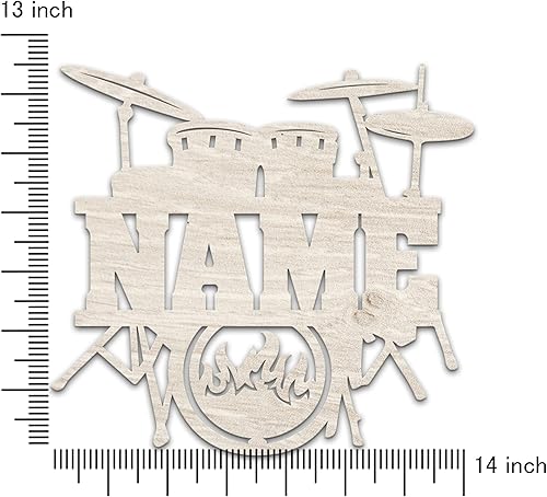 Miniatura 7 de Letrero de luz nocturna LED único personalizado para colgar en la pared, personalizado con nombre para baterista, músico o profesor de música,