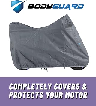 BODYGARD Motorcycle Tarpaulin Waterproof Engine Tarpaulin - Gray (LARGE)