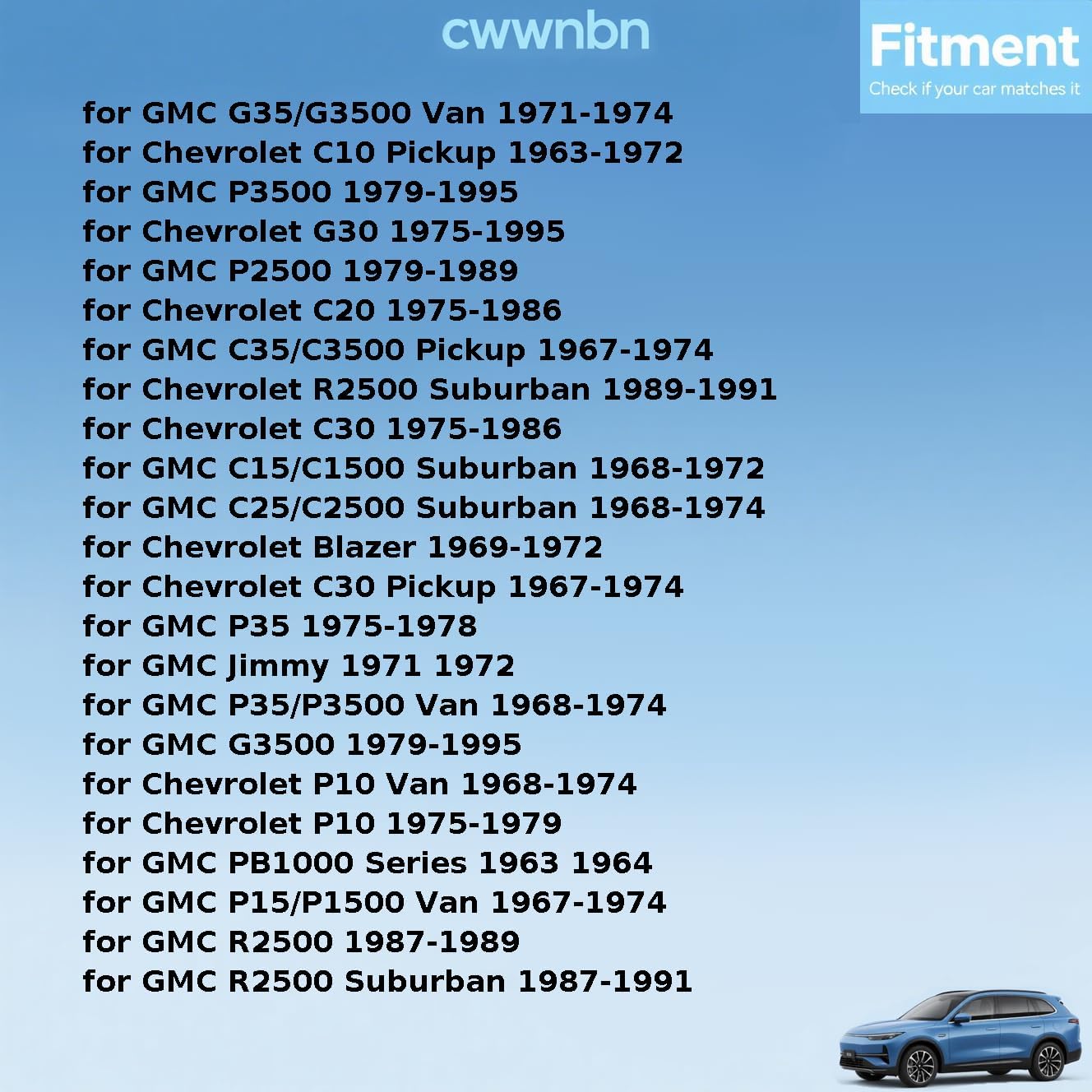 Front Lower Suspension Control Arm Shaft Kit Replacement 3901038 for GMC P15 1976 1977 1978 2 Piece