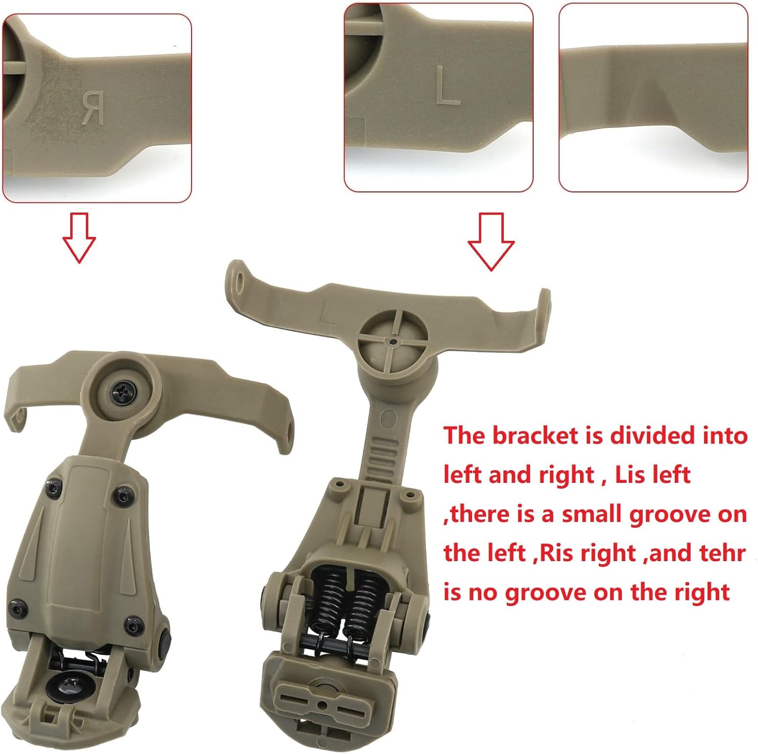 for WalkerRazor Earmuffs (Walkers Razor,Walkers Razor Digital) Wendy Rail Adapter for Wendy 2.0 3.0 Helmet
