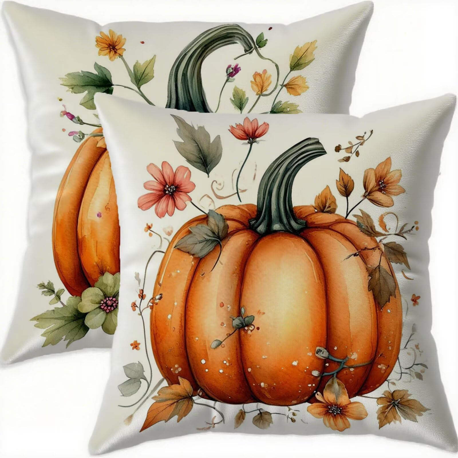 Housse coussin 75x75cm haut de gamme en velours double face au motif imprimé A767