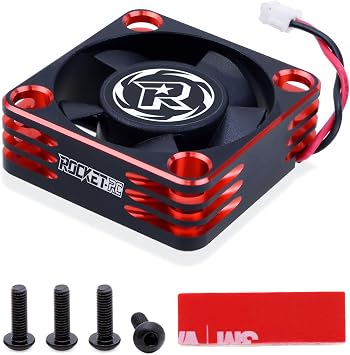 Surpass Hobby ESC Cooling Fan Heat Dissipation 28000RPM RC Cooling Fan Fitted Turbo ESC A3 for RC Car 1/8 1/10 Red&Black