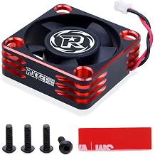 Surpass Hobby ESC Cooling Fan Heat Dissipation 28000RPM RC Cooling Fan Fitted Turbo ESC A3 for RC Car 1/8 1/10 Red&Black