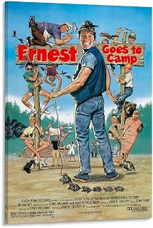 Ernest Goes to Camp 1987 Movie Poster Canvas Art Posters for Room Aesthetic And Wall Art Picture Living Room Decor Poster 12x18inch(30x45cm) Frame-style